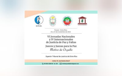 Entre Ríos se prepara para las VI jornadas nacionales y IV internacionales de justicia de paz y juzgado de faltas.